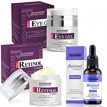 PRO Retinol Face Cream & Skin Serum & Eye Gel Kit