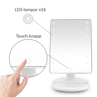 Sminkspegel LED